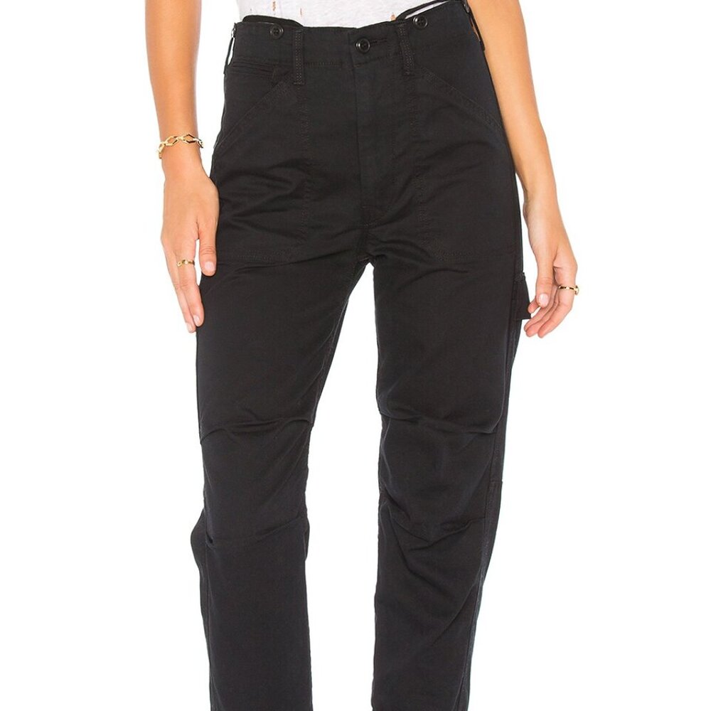 VINCE Slouchy Military Cargo Pants in Black Size 6 NEW With TAGS